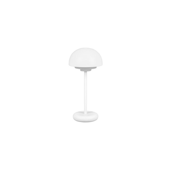 LED-Tischlampe Elliot, IP44, Akku, Touchdim, weiß