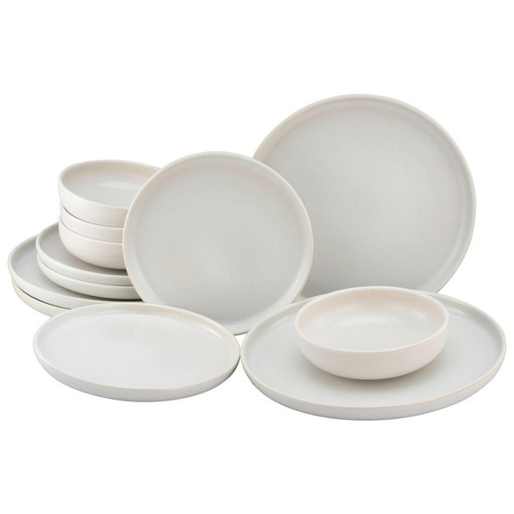 Creatable Tafelservice 12-teilig , 33065 , weiss , Keramik , Uni , 007768081701
