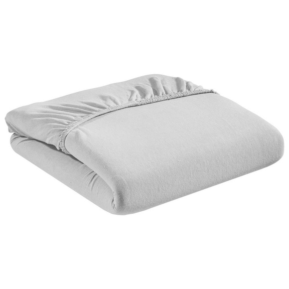Esposa Fixleintuch 100/200 cm , Sissi Basic 2013 -Top- , Silberfarben , Textil , 100 cm , Jersey , Rundumgummi, bügelfrei , 007960002812