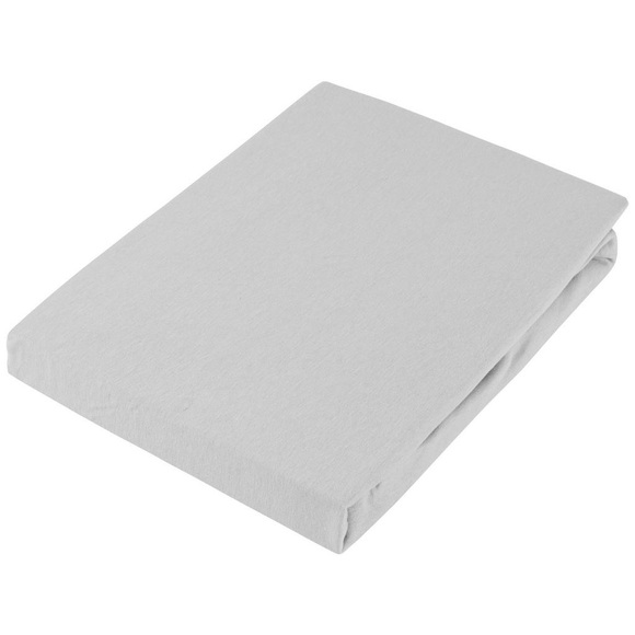 Esposa Fixleintuch 150/200 cm , Sissi Basic 2013 -Top- , Silberfarben , Textil , 150 cm , Jersey , Rundumgummi, bügelfrei , 007960002912