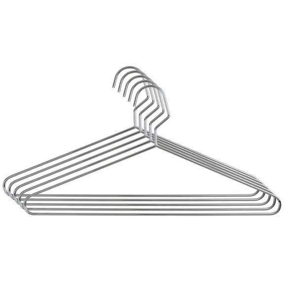 Homeware Kleiderbügelset , Jl22110 , Silberfarben , Metall , verchromt , 0079740005