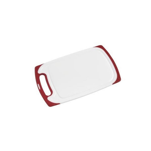 Homeware - Schneidebrett TALI - Kunststoff - weiss/rot - 20/33/0.9 cm