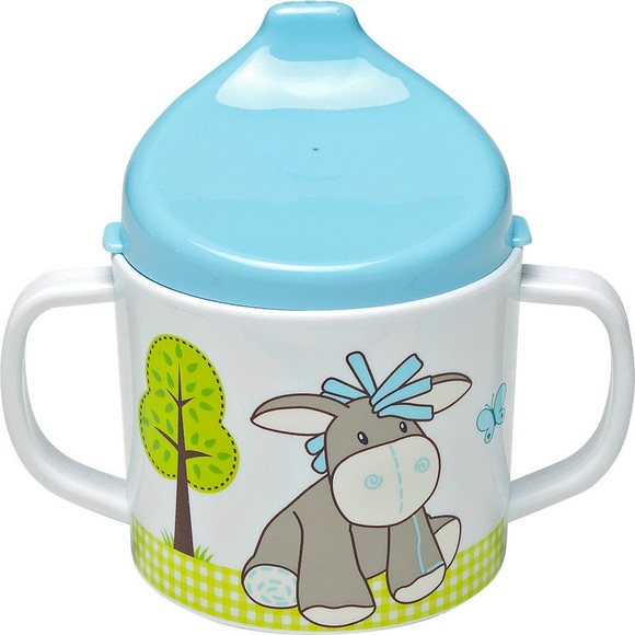 My Baby Lou Kinderbecher , Trinkbecher Diego , Blau, weiss , Kunststoff , 180 ml , 10 cm , 008450000602