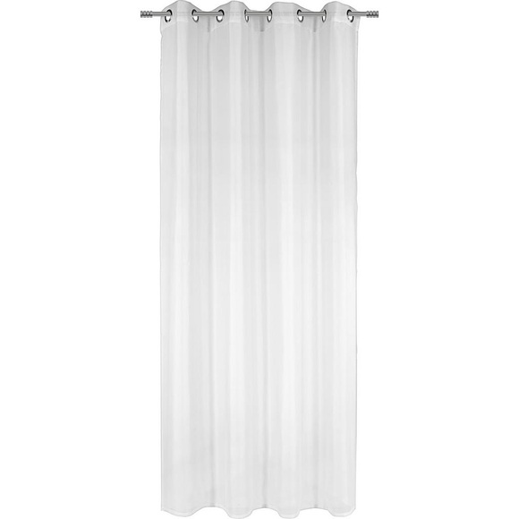 Boxxx Ösenvorhang transparent , Uni Voile , weiss , Textil , 140x245 cm , Voile , 008681013301