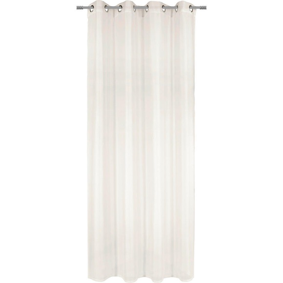 Boxxx Ösenvorhang transparent , Uni Voile , Naturfarben , Textil , 140x245 cm , Voile , 008681013302