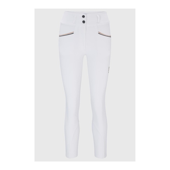 BOSS Equestrian Reithose Hannah Kniebesatz Damen - White - Farbe: White, Grösse Bekleidung Damen: XXS