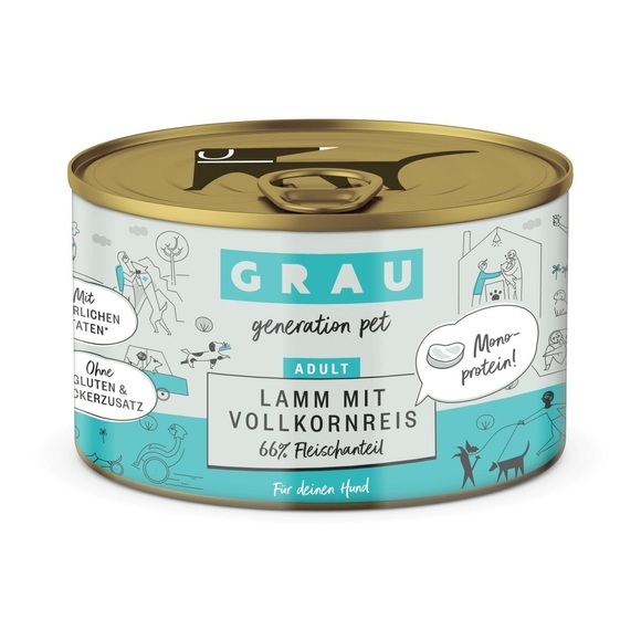 Grau - Generation Pet Nassfutter Lamm mit Vollkornreis - Natur -