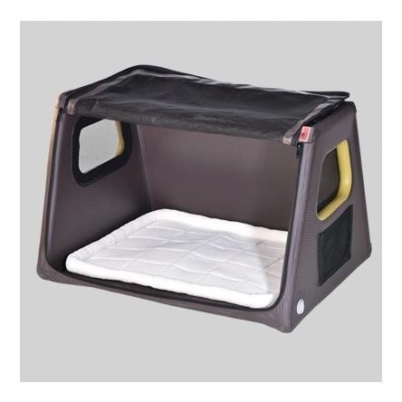 TAMI Aufblasbare Hundebox - Braun/Schwarz -