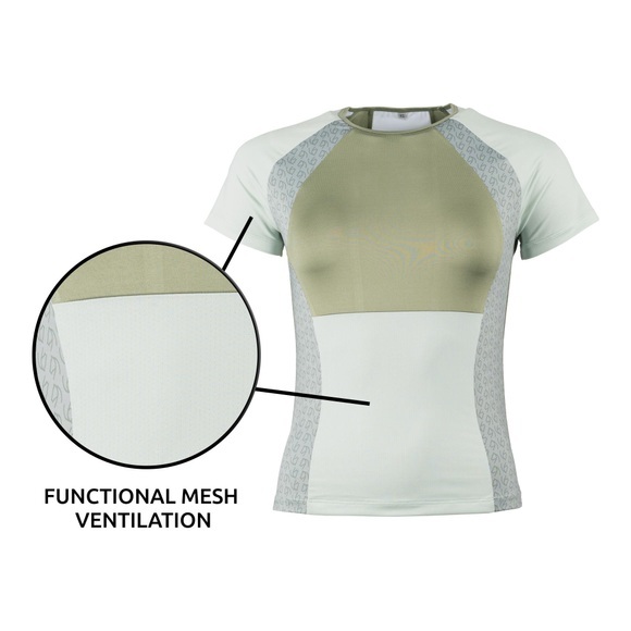 Marengo Mesh-Funktionsshirt Summer Wind kurzarm - Pale Olive -