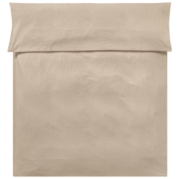 ERWIN M. Bettbezug Avellino gewebter Seersucker; 160x210 cm (BxL); beige