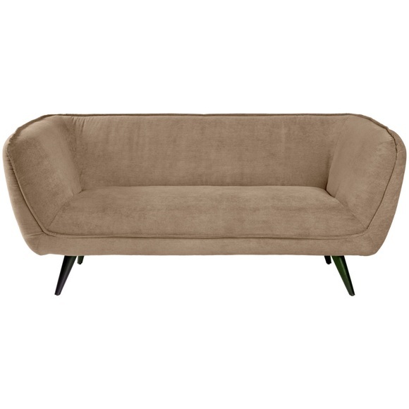 VEGA Sofa Kelso Cord, 3-Sitzer; 183x88x76 cm (BxTxH); Sitz taupe, Gestell schwarz
