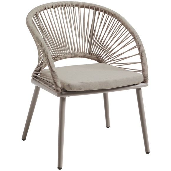 VEGA Outdoor Stuhl Alcamo; 58x64x82 cm (BxTxH); beige; 2 Stück / Pack