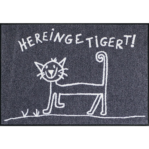Salonloewe Fussmatte Hereingetigert