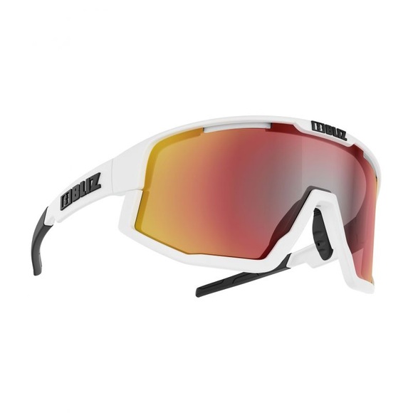 Bliz Sportbrille Fusion - Matt White - Smoke w Red Multi Cat 3