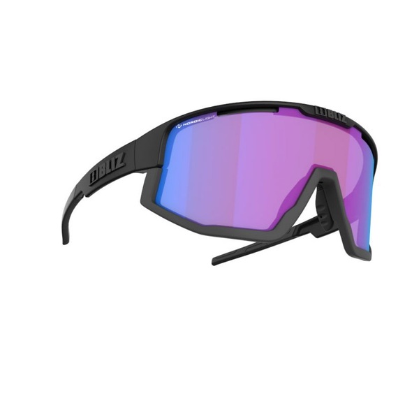 Bliz Sportbrille Fusion Nordic Light - Matt Black - Begonia w Violett Multi Cat 2