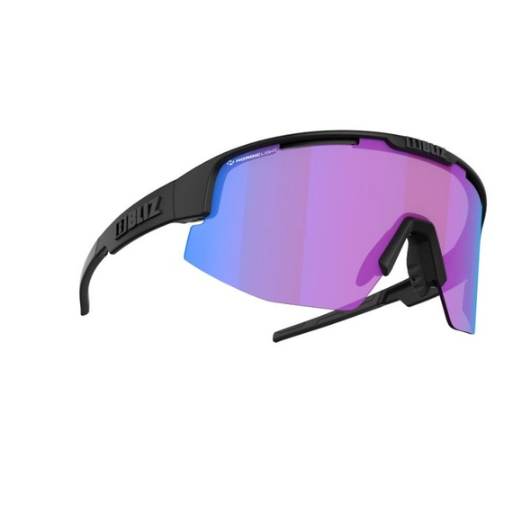 Bliz Sonnenbrille Matrix Nano Optics Nordic Light - Matt Black - Begonia w Blue Multi Cat 2