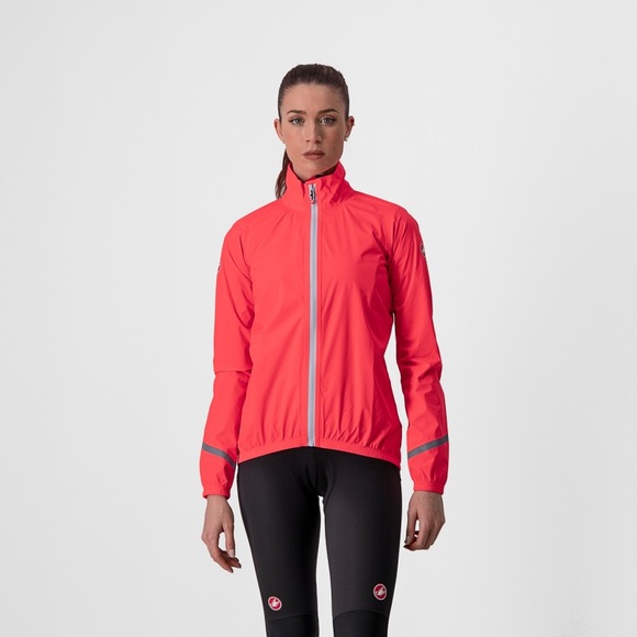 Castelli Emergency 2 Regenjacke Damen pink 2021 L Rennvelo Jacken