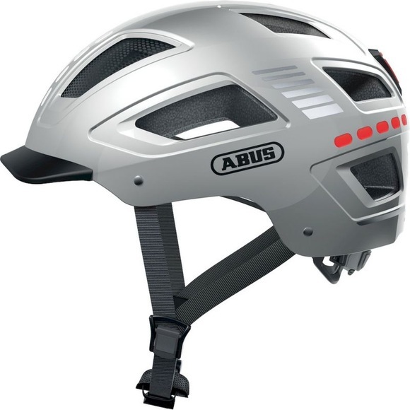ABUS Hyban 2.0 LED Helm silber 2022 L | 55-61cm Trekking & City Helme