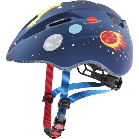 Uvex Velohelm Kinder Kid 2 CC - Dark Blue Rocket Mat