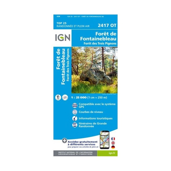 IGN Karte, Carte de randonnée (et plein air) Forêt de Fontainebleau