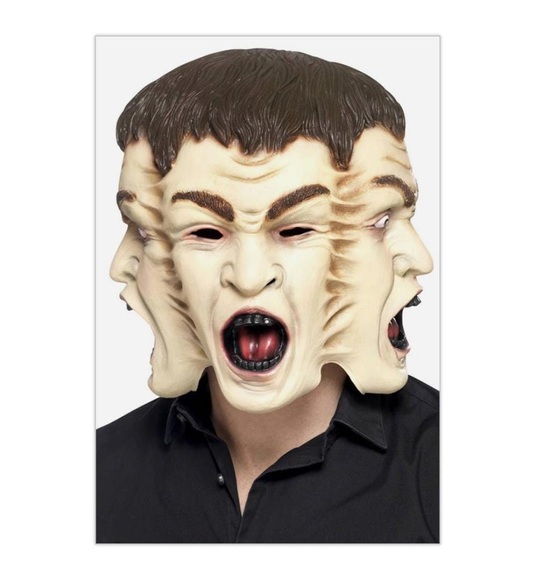 Smiffys - Maske Vampire - Beige und Schwarz
