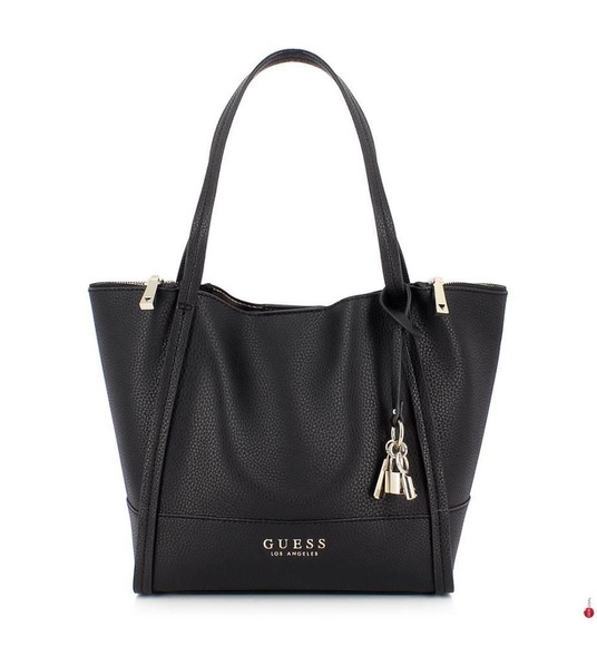 Guess - Handtasche mit Täschchen Heidi Small - Schwarz