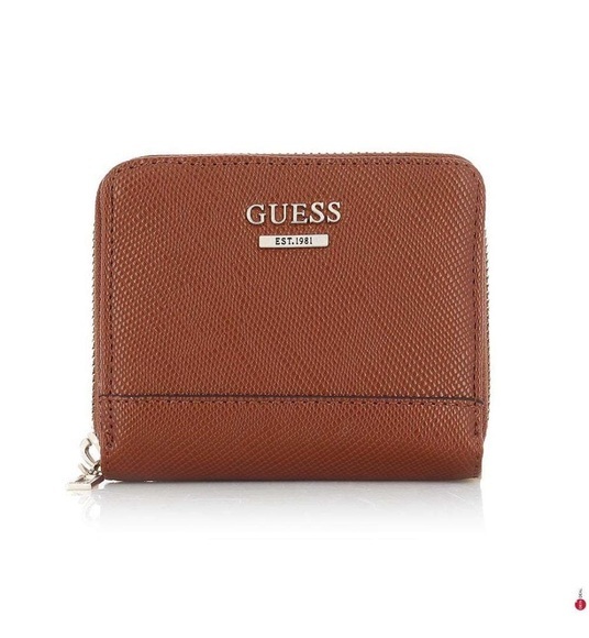 Guess - Brieftasche Noelle S Zip Around - Camel
