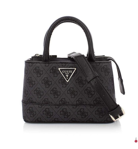 Guess - Handtasche Cordelia Logo Mini Satchel - Schwarz