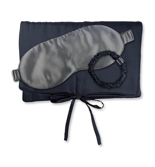 Ailoria - Tasche, Schlafmaske & Scrunchie S aus Seide - Schwarz
