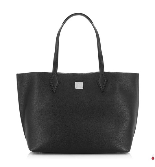 Mcm - Leder-Schultertasche - Schwarz