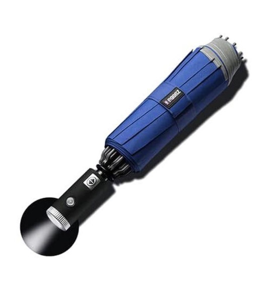 PALONY - Vollautomatischer Regenschirm mit LED-Licht - Blau - Vollautomatischer Regenschirm mit LED-Licht - Blau