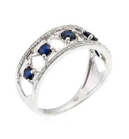 Atelier du Diamant - Ring Lady Blue - Silber