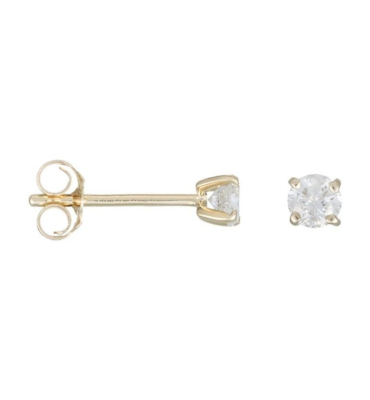 Ohrstecker Single Diamond - Gelbgold Diamanten 0.2 kt