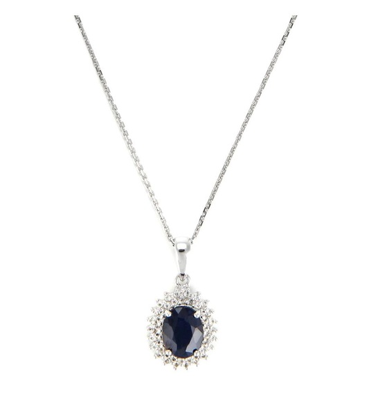 Accessory - Goldanhänger Mon Diamant - Blau und Silber