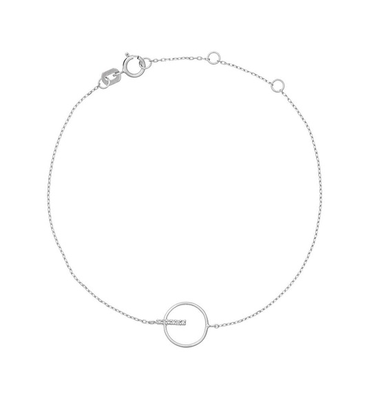 Atelier du Diamant - Armband Barette Encerclée - Silber