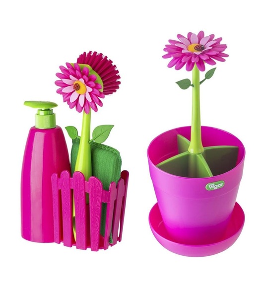 Vigar - Spülbecken-Organizer Flower - Fuchsia