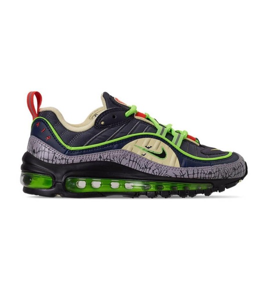 Nike - NIKE - Sneakers Air Max 98 Dunkelblau und Hellgrün