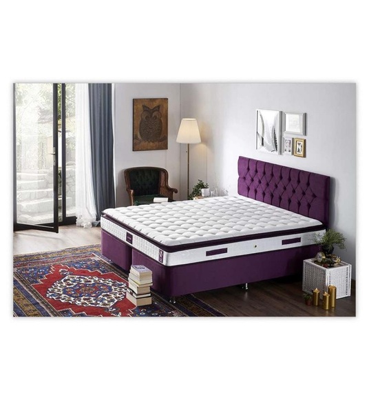 Home - Matratze 200 x 200 cm Purple - Weiß, Violett