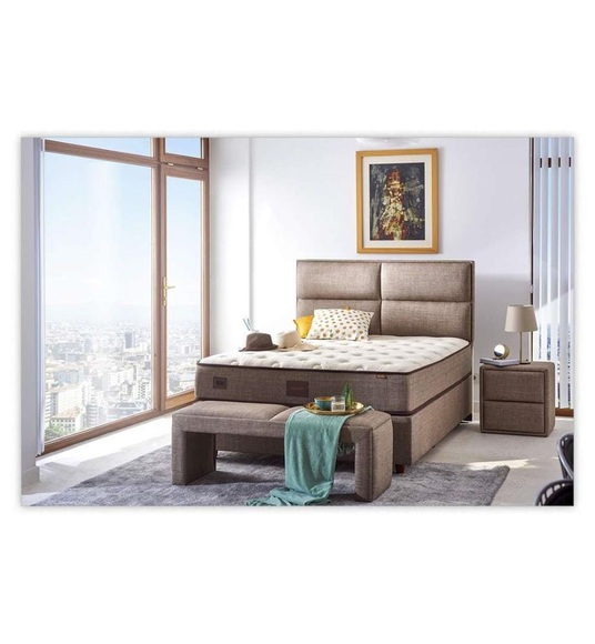 Home - Matratze 160 x 200 cm Cotton - Weiß, Beige, Braun