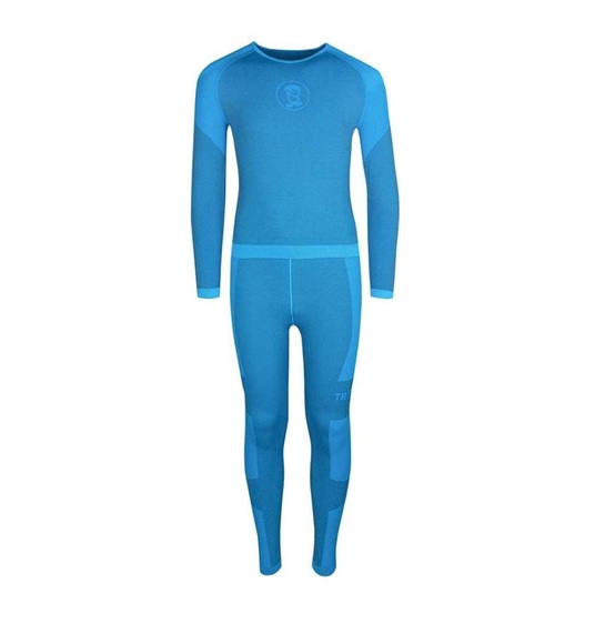 Trollkids - Hemsedal Baselayer Set für Kinder - Azur, Blau - 140 cm