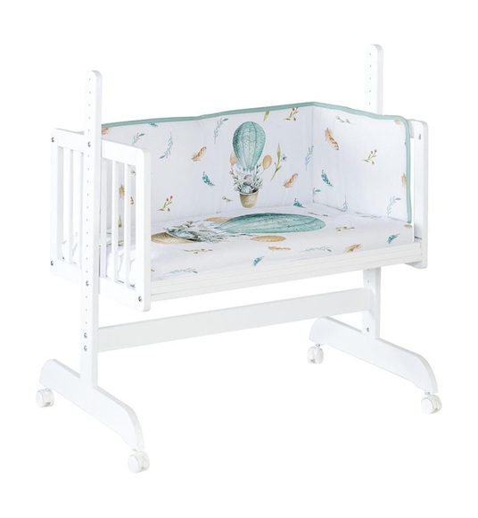 Naf Naf - Ensemble Beistellwiege & Garnitur Explorer Rabbit - Weiss und Blau