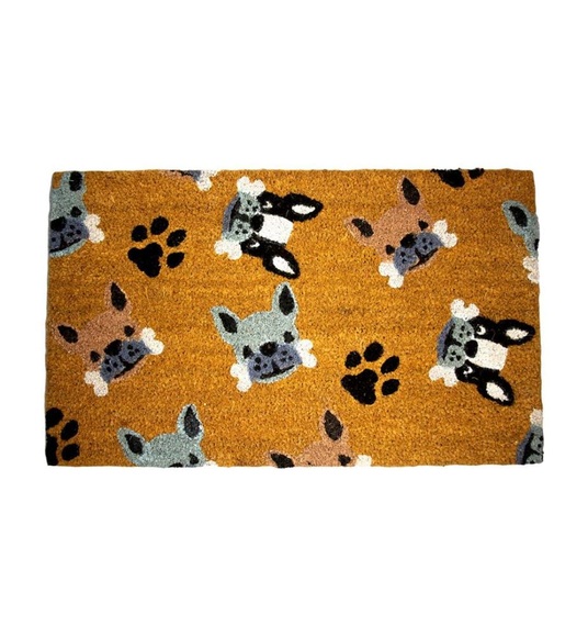 Artsy - Fussmatte Dog Face - 75 x 45 cm - Hellbraun und Grau