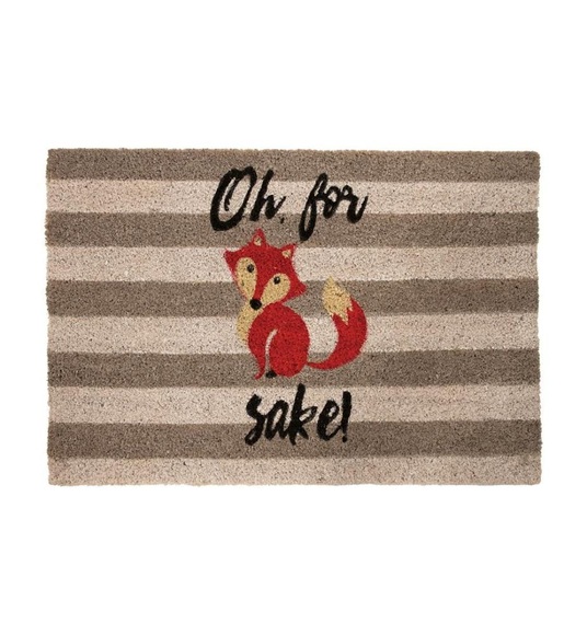 Artsy - Fussmatte For Fox Sake - 75 x 45 cm - Hellbraun und Schwarz