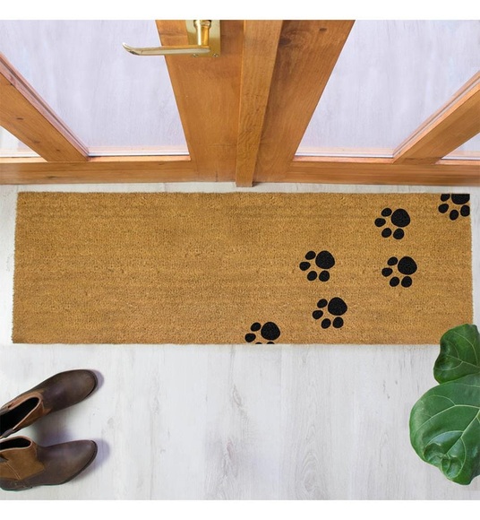 Artsy - Fussmatte Paw Prints - 120 x 40 x 1.5 cm - Camel und Schwarz