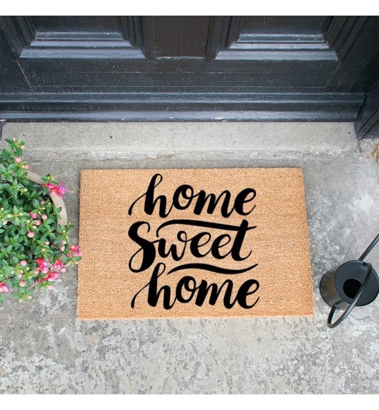 Home - Fussmatte Sweet 60 x 40 x 1.5 cm - Camel und Schwarz