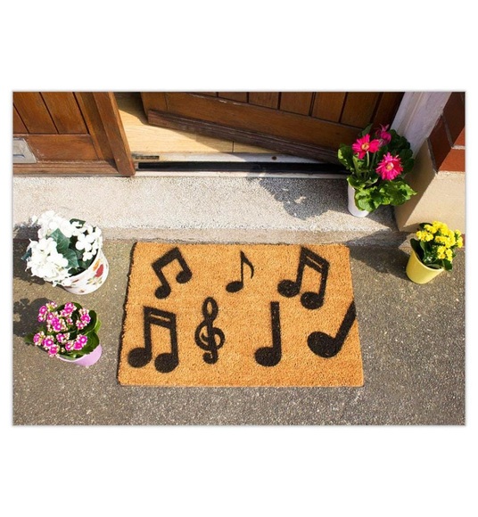 Home - Fussmatte Music Notes 60 x 40 x 1.5 - Camel