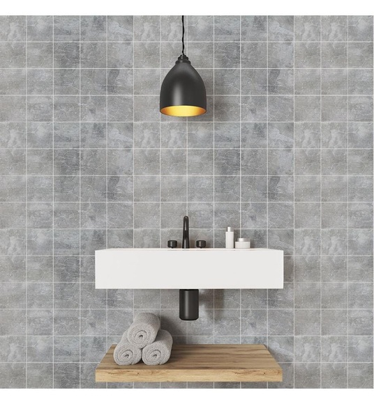 Ambiance sticker - 24-teiliges Fliesensticker-Set - 80 x 120 cm - Grau