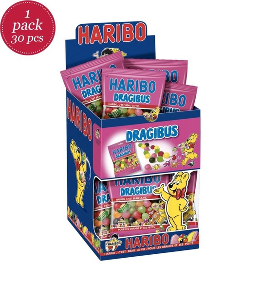 Haribo - Bonbon-Tüte Dragibus 40 gr - 30 Packungen