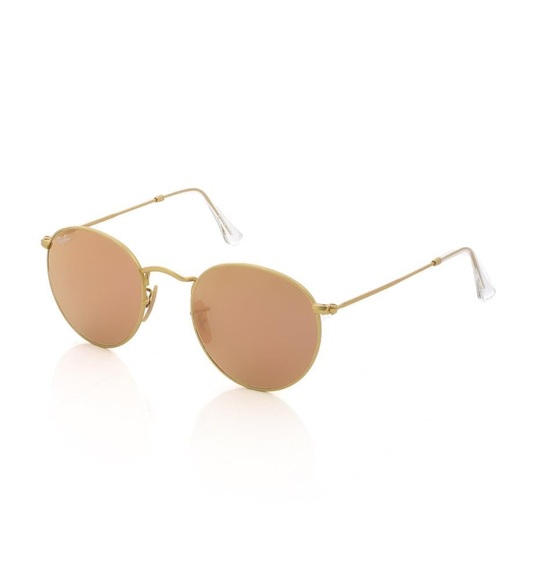Ray-Ban - Sonnenbrille Round - Gold und Hellorange