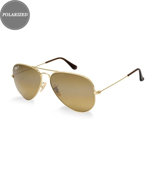Ray-Ban - Polarisierte Sonnenbrille Aviator Classic - Gold und Braun